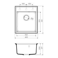 Кухонная мойка 42 см Omoikiri Solidity Daisen 42-GR leningrad grey - 2 фото