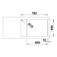 Кухонная мойка 78 см Blanco Zia XL 6 S Compact черная - 4 фото