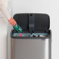 Мусорный бак 2x30 л Brabantia Bo Touch Bin стальной - 6 фото