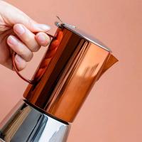 Кофеварка гейзерная на 4 чашки Kitchen Craft La Cafetiere медная - 3 фото