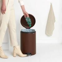 Ведро для мусора 20 л Brabantia NewIcon коричневое - 9 фото