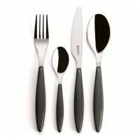 Набор столовых приборов на 6 персон Guzzini Cutlery Feeling черный 24 пр - 2 фото