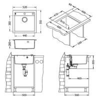 Кухонная мойка 52 см Alveus Formic 20 Steel - 2 фото