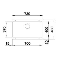 Кухонная мойка 73 см Blanco Etagon 700-U антрацит - 4 фото