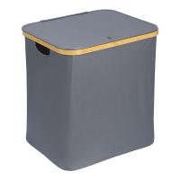 Корзина для белья 40х33 см 57 л Smart Solutions Neat Mid серая - 5 фото