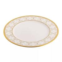 Тарелка обеденная 28 см Noritake Trefolio Gold белая - 2 фото