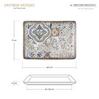 Сервировочное блюдо 23,5х17 см Wilmax Vintage Mosaic бежевое - 2 фото