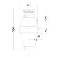 Измельчитель пищевых отходов Sink Helper Middle H-25 белый - 7 фото