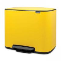 Мусорный бак 36 л Brabantia Bo Pedal Bin желтый - 3 фото