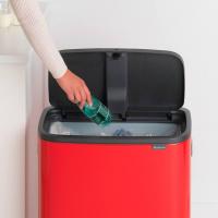 Мусорный бак 36 л Brabantia Bo Touch Bin красный - 8 фото