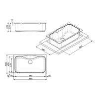 Кухонная мойка 86 см Smeg Classica LSEG860A2 антрацит - 1 фото