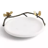 Сервировочное блюдо 21,5х19,6 см Michael Aram Butterfly Ginkgo белое - 3 фото
