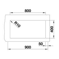 Кухонная мойка 83 см Blanco Subline 800-U белая - 3 фото