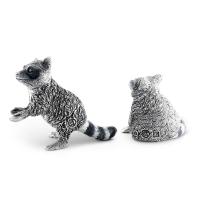 Набор для соли и перца Еноты 10,2 см Vagabond House Woodland Creatures 2 пр оловянный - 3 фото