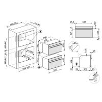 Электрический духовой шкаф 59,7 см SMEG Linea SO4104S4PG серый - 3 фото