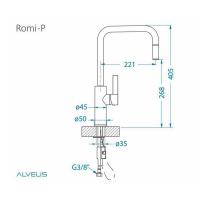 Смеситель Alveus Romi-P CHR хром - 5 фото