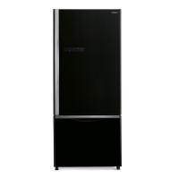 Холодильник 180х75 см Hitachi Bottom Freezer R-B572PU7 GBК черное стекло - 1 фото