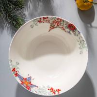 Салатник 24 см Mix&Match Home Happy Star белый - 9 фото