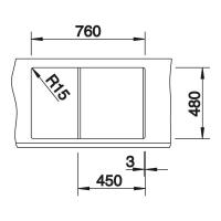 Кухонная мойка 78 см Blanco Metra 45 S черная - 4 фото