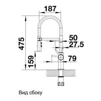 Смеситель Blanco Catris-S матовый черный - 6 фото