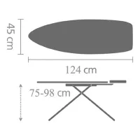 Гладильная доска 124х45 см Brabantia черная - 6 фото