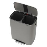 Мусорный бак с педалью 30+30 л Brabantia Bo Pedal Bin минерально-серый - 4 фото