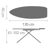 Гладильная доска 135х45 см Brabantia черная - 4 фото