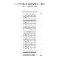 Винный шкаф на 123 бутылки DUNAVOX DX-123.338DB черный - 2 фото