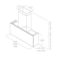 Настенная вытяжка 90 см Elica Feel Rules DEKT/F/90 керамика Dekton - 7 фото