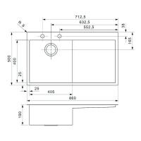 Кухонная мойка 86 см Reginox Elite Ontario L 10 Left Lux OKG полированная нержавеющая сталь - 2 фото