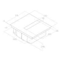 Индукционная варочная панель с вытяжкой 72х52 см Elica NikolaTesla Fit BL/A/72 черная - 5 фото
