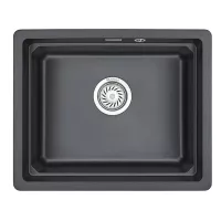 Кухонная мойка 45 см Granula Kitchen Space 5501U шварц - 1 фото