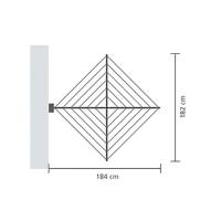 Сушилка для белья 182х180 см Brabantia WallFix стальная - 4 фото