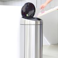 Мусорный бак 20+20 л Brabantia Touch Bin стальной полированный - 8 фото