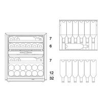 Встраиваемый винный шкаф на 32 бутылки Dunavox Glance DAVG-32.80DB.TO черный - 4 фото