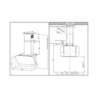 Настенная вытяжка 60 см Korting KHC 66135 GN черная - 2 фото