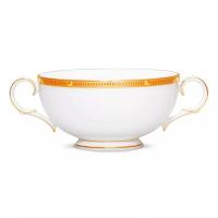 Бульонная пара 16,5 см 210 мл Noritake Rochelle Gold белая - 2 фото