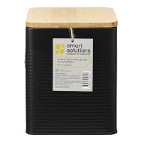 Банка для муки 3,2 л Smart Solutions Irmel черная - 1 фото