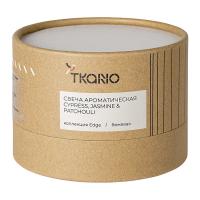 Свеча ароматическая Cypress, Jasmine & Patchouli 8 см Tkano Edge бежевая - 4 фото