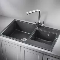 Кухонная мойка 50 см Granula 8201 шварц - 3 фото