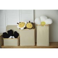 Корзина для белья 40х33 см 57 л Smart Solutions Neat Mid бежевая - 10 фото
