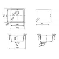 Кухонная мойка 45 см Schock Cristadur Soho 50 пуро - 2 фото
