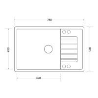 Кухонная мойка 78 см Kuppersberg Roys 1B1D White - 2 фото