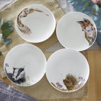 Набор тарелок для пасты Royal Worcester Забавная фауна белый 4 пр - 10 фото