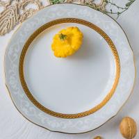 Тарелка обеденная 23 см Noritake Hampshire Gold белая - 5 фото