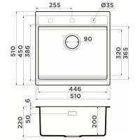 Кухонная мойка 44,6 см Omoikiri Kitagawa 51-GB графит - 2 фото