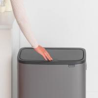 Мусорный бак 2x30 л Brabantia Bo Touch Bin серый - 8 фото