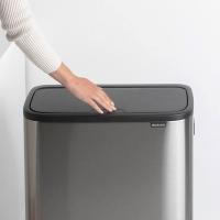 Мусорный бак 2x30 л Brabantia Bo Touch Bin Hi стальной - 9 фото