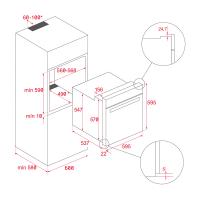 Электрический духовой шкаф 60 см Teka Urban HLB 8510 P черный - 14 фото