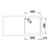 Кухонная мойка 51,5 см Blanco Naya 5 кофе - 5 фото